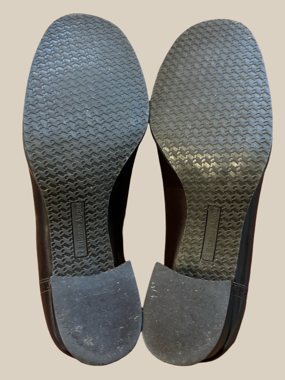 Etienne Aigner E-Greeley Women Dark Brown Leather Heeled Penny Loafer Pumps 7.5M - Picture 8 of 8